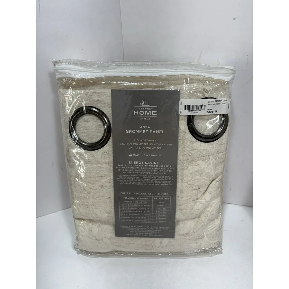 JCPenney Home Anza Lined  Grommet Panel 50